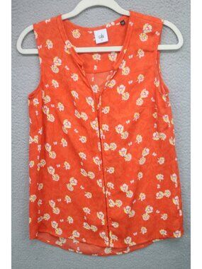 Cabi Silky Floral Sleeveless Hi Lo Tunic-Size XS-Whimsigoth-Cottagecore